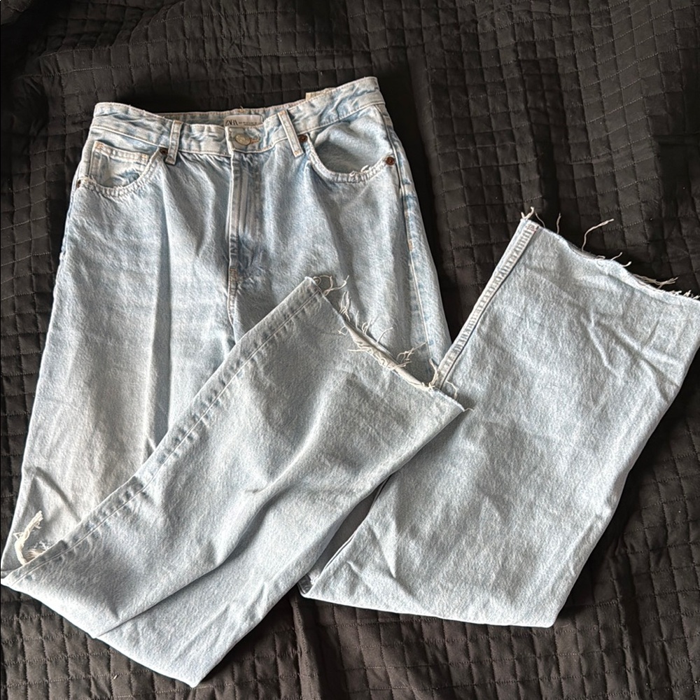 Zara Blue Straight Leg Jeans
